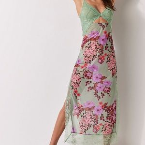 Free People Mesh Floral Dress